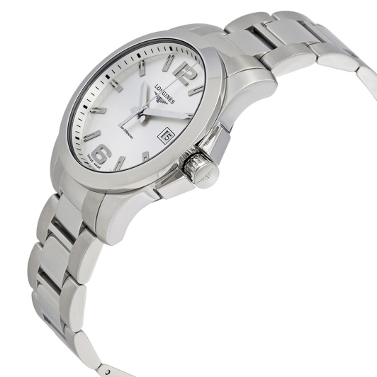 Longines conquest silver sales
