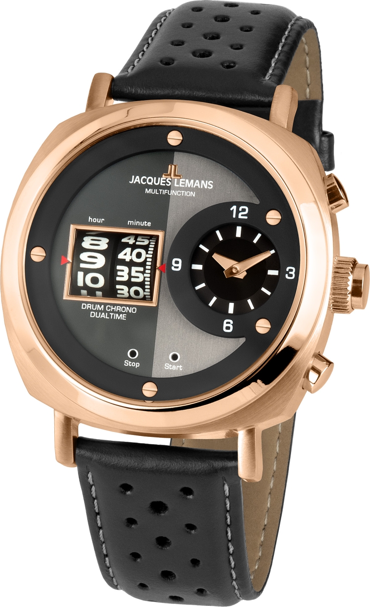 Jacques lemans shop dual time watch