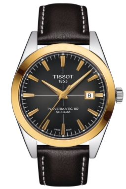 Часы Tissot Gentleman Powermatic 80 Silicium Solid 18K Gold Bezel T927.407.46.061.01