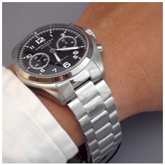 Hamilton Khaki Aviation Pilot Pioneer Auto Chrono H76416135 4
